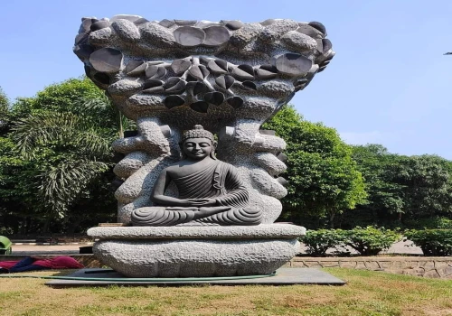 A man behind Buddha Jayanti Park (Buddha Garden) Delhi
